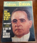 Revista Fatos e Fotos Nº 190 (1964) - Getúlio Vargas - Edição Histórica - Este exemplar original da revista Fatos e Fotos, de setembro de 1964, apresenta uma das capas mais icônicas da publicação, com o retrato de Getúlio Vargas.