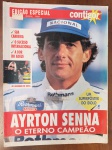 Revista Contigo! Edição Especial (08/05/94)  Ayrton Senna: O Eterno Campeão - Esta Edição Especial da revista Contigo!, lançada apenas uma semana após o trágico acidente em Ímola, é um dos registros mais emblemáticos do luto nacional de maio de 1994.