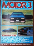 Revista Motor 3 Nº 35 (1983) - Especial Camaro Z-28 e Gurgel G-800Apresentação e análise de estilo do Ford Scala (a versão luxuosa da Belina).