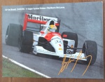 RARIDADE Cartão Postal   GP do Brasil 1991 (McLaren MP4/6) 1º LUGAR AIRTON SENNA