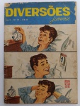 Diversões Juvenis (Ano II, Nº 23), publicada pela Editora Abril no início da década de 1950. É um item de colecionismo nostálgico, pois faz parte de uma das primeiras fases da Editora Abril no Brasil, trazendo conteúdos educativos e recreativos para o público jovem da época.