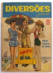 Diversões Juvenis (Ano III, Nº 29), uma Edição Especial de Férias publicada pela Editora Abril no início dos anos 50. A capa apresenta uma ilustração humorística com o carrinho de sorvetes "Ki-Sol", capturando o espírito das publicações recreativas da época.