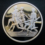 Moeda Grecia - 10 Euros 2004 - Km-196 Proof FC - Prata (.925) - 34 g - 40 mm - Comemorativa Desporto nos Jogos Olímpicos: Corrida de estafetas - Séries: 2004 Summer Olympics, Athens.