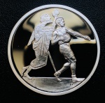 Moeda Grecia - 10 Euros 2004 - Km-205 Proof FC - Prata (.925) - 34 g - 40 mm - Comemorativa Desporto nos Jogos Olímpicos: Handball - Séries: 2004 Summer Olympics, Athens.