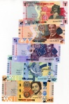 Set Cédulas Serra Leoa 2022 - 1, 2, 5, 10 e 20 Leones - FE - Período Segunda República (1996-hoje).