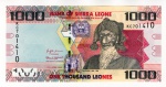 Cédula Serra Leoa - 1000 Leones 2021 - P-30 FE - Período Segunda República (1996-hoje) - Série KC701410.