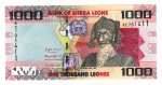 Cédula Serra Leoa - 1000 Leones 2021 - P-30 FE - Período Segunda República (1996-hoje) - Série KC701411.