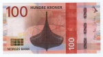 Cédula Noruega - 100 Coroas 2016 P-54 FE - Série: Kronesedlerne 8ª Edição - O Mar Que Nos Leva Para o Mundo.