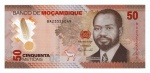 Cédula Moçambique  - 50 Meticais 2024 - Polimero FE - Primeiro presidente, Samora Moisés Machel - Série Nº BA23555049.