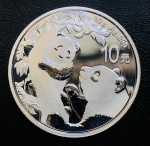 China - 10 Yuan 2021 1 Onça De Prata  (.999) - 30gr - 38mm - Proof FC - Séries: Panda Bullion - Templo do Céu.