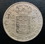 Moeda do Brasil - 640 Reis 1787 - P-351 - 1º Tipo Coroa Baixa - Prata (.917) - 17,78 g - 36 mm - Colônia D. Maria I - Excelente Conservação