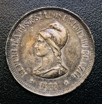 Moeda do Brasil Rara - 1000 Reis 1889 - P-673 - Prata (.917) - 12,75 g - 30 mm - FC Com Patina - Republica - Excelente Conservação Muito Bonita.