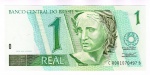 Cédula do Brasil - 1ª Serie Nº 0001 - 1 Real 1ª Família 2002 C-252 FE 2ª Chancela - ( Pedro S. Malan - Arminio Fraga Neto ).