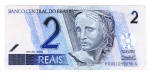 Cédula do Brasil - 1ª Serie Nº 0001 - 2 Reais 1ª Família 2001 C-255 FE 2ª Chancela - ( Pedro S. Malan - Arminio Fraga Neto ).