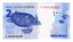 Cédula Do Brasil - Rara - 2 Reais Serie CJ - 2015 FE C-335 ( Henrique Meirelles - Alexandre Tombini ).