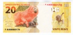 Cédula Do Brasil - Numero Bonito Serie FA000000170 - 20 Reais 2ª Familia 2017 C-359 (Henrique de Campos Meirelles / Ilan Goldfajn).