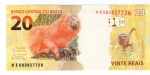Cédula Do Brasil - 20 Reais 2ª Familia 2019 C-361  Serie HE 0838 ( Paulo Guedes - Roberto Campos Neto ).