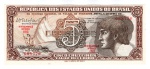 Cédula Do Brasil - 5 Cruzeiros Indio C-112 1962 - Series Nº 093 - 3ª Estampa FE.