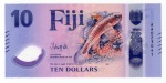 Cédula Fiji Lançamento - 10 Dólares 2026 P-New Polimero FE - Série: ND(2026) Edição Polímero.