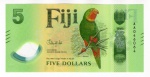 Cédula Fiji Lançamento - 5 Dólares 2026 P-New Polimero FE - Série: ND(2026) Edição Polímero.