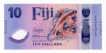 Cédula Fiji Lançamento - 10 Dólares 2026 P-New Polimero FE - Série: ND(2026) Edição Polímero.