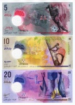 Set Com 3 Cédulas Ilhas Maldivas 2015 Polimero FE - 5 - 10 - 20 Rufiyaa - Todas Flor De Espampa.