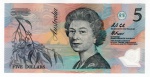Cédula Australia - 5 Dolares 1992-1994 - P-50 Polimero FE - Elizabeth II