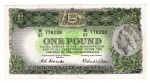 Cédula Austrália - 1 Libra 	1953-1960 - P-30 Mbc - Commonwealth Bank - Elizabeth II. 