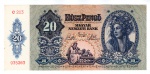 Cédula Hungria - 20 Pengos 1941 - P-109 Sob/FE - Regente Nicolas Horthy (1920-1944).