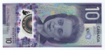Cédula Canada - 10 Dolares 2018 - P-113 Polimero Fe - Retrato de Viola Desmond, ativista dos direitos civis e empresária negra da Nova Escócia. Mapa da zona norte de Halifax.  