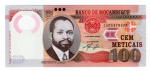 Cédula Moçambique - 100 Meticais 2011 - P-151 Polimero FE - Samora Moises Machel.