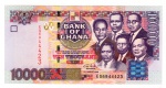 Cédula Gana - 10 000 Cedis 2006 - P-35 FE - Seis Grandes líderes do Gana: Kwame Nkrumah, Ebenezer Ako-Adjei, Edward Akufo-Addo, Joseph Boakye Danquah, Emmanuel Obetsebi-Lamptey e William Ofori Atta.