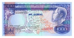 Cédula São Tomé e Príncipe - 1000 Dobras  1993 - P-64 FE - Período República Democrática (1975-hoje) - Rei Amador .