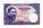 Cédula Espanha - 25 Pesetas 1954 - P-147 MBC/SOB - Autoridade governante	Francisco Franco (1936-1975).