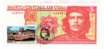 Cédula Estrangeira - Cuba - 3 Pesos 2005 P-127 FE - Com Selo e Carimbo Comemorativos.