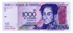 Cédula Venezuela - 1000 Bolívares 1998 - P-79 FE - Simon Bolívar - Período	Quarta República (1953-1999).