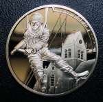 Moeda Guernsey - 5 Libras 2019 Proof - Cuproníquel - 28,28 g - 38,61 mm - Comemorativa 75º aniversário do Dia D - Desembarque do Dia D 01.20.