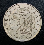 Moeda Portugal - 200 Escudos 2000 - Km-728 - Cuproníquel - 21,1 g - 36 mm - Comemorativa Séries: XI - Descobertas Portuguesas - Terra do Lavrador.
