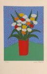 Carlos Furtado - Vaso vermelho - Serigrafia, 65/80 - 33 x 21,5 cm - Sem moldura