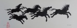 Fang - Cavalos - preto - Serigrafia, 45/50 - 18 x 50 cm - Sem moldura