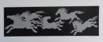 Fang - Cavalos - prata - Serigrafia, 15/50 - 20,5 x 50 cm - Sem moldura