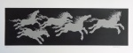 Fang - Cavalos - prata - Serigrafia, 31/50 - 20,5 x 50 cm - Sem moldura