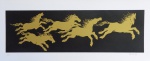 Fang - Cavalos - dourado - Serigrafia, 7./50 - 20,5 x 50 cm - Sem moldura
