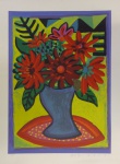 Jorge dos Anjos - Vaso de flores - Serigrafia, 114/125 - 70 x 50 cm - Sem moldura