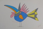 Lucas Pennacchi - Pássaro - Serigrafia, 51/130 - 21 x 30 cm - Sem moldura