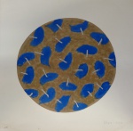 Marcos Coelho Benjamim - Bola azul - Serigrafia, P.I. - 70 x 70 cm - Sem moldura - marcas do tempo