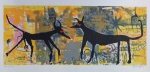 Pitágoras - Cachorros - Serigrafia, 40/60 - 40 x 70 cm - Sem moldura