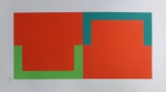 Rubem Ludolf - Vermelho - Serigrafia, 13/40 - 40 x 70 cm - Sem moldura - marcas do tempo