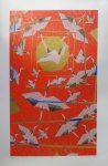 Kazuo Wakabayashi - Vermelho - Serigrafia, 93/120 - 100 x 70 cm - Sem moldura - marcas do tempo