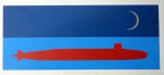 Guto Lacaz - Submarino nuclear em noite de luar - serigrafia 98/150 - 70 x 100 cm 
